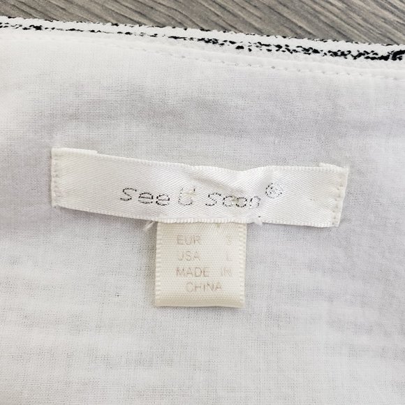 See U Soon Striped Split Neck Tunic Dress Large - Picture 9 of 11